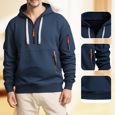 Rijk | Halve Rits Hoodie