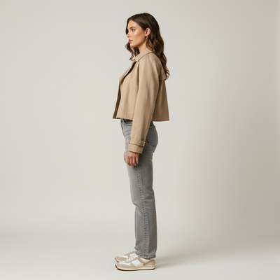 Karamelkleurige Dames Coat