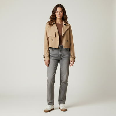 Karamelkleurige Dames Coat